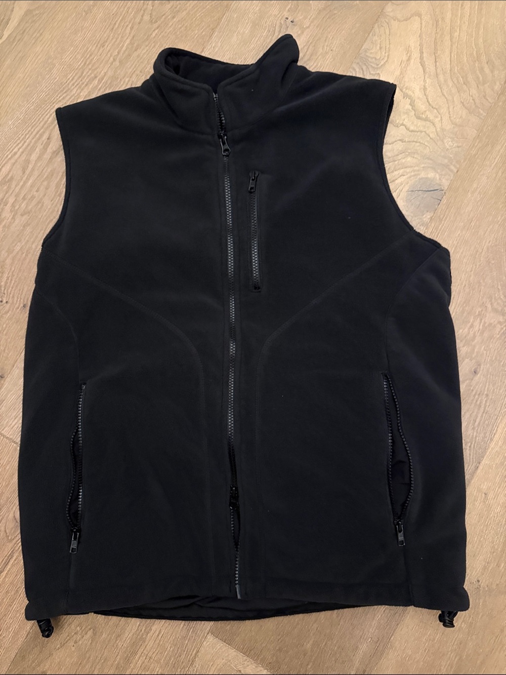 NWOT Eddie Bauer Men's Black Full-Zip Fleece Vest
